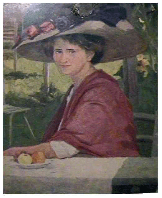 Frau mit gelbem Hut