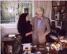 Click image for a larger view: Nizza Thobi mit  Prof. J.S. in Warschau - April, 24, 2001